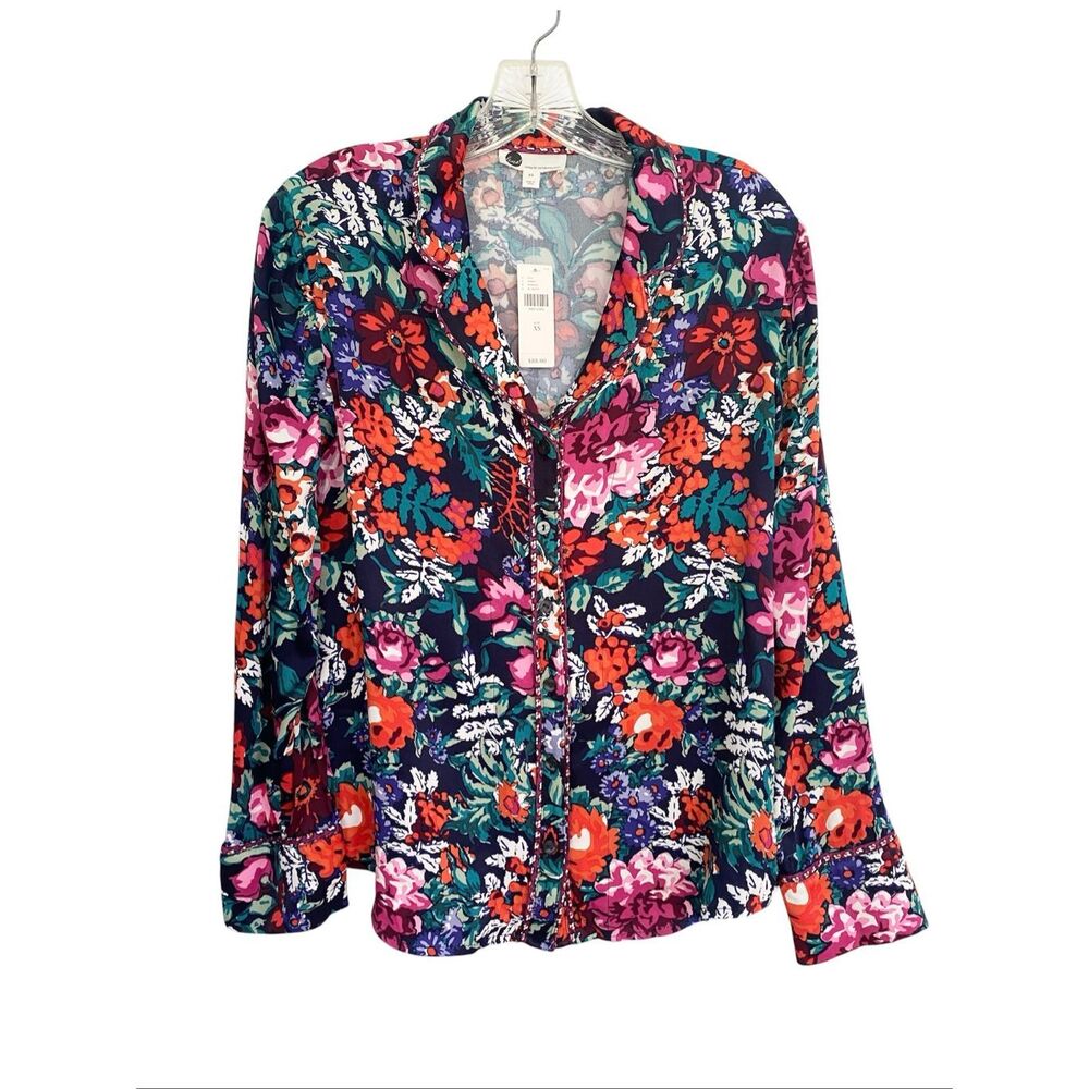 Floreat by Anthropologie Floral Long Sleeve Blouse Sz XS NWT